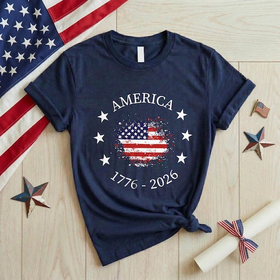 America 1776 2026 Shirt, USA 250th Anniversary Tee, Patriotic Fourth Of July Gift, Stars Stripes 250 Years Freedom T-shirt