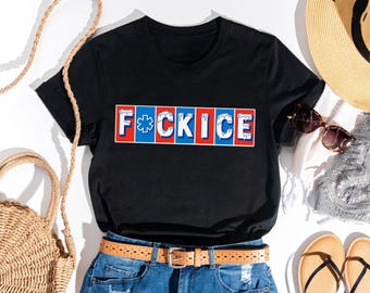 F*CKICE Shirt, Protest Tee, Anti Trump Shirt, Immigrant Rights Shirt, Resist Activist T-Shirt, Hispanic Shirt, PolIce Anti Tee, No Human Tee