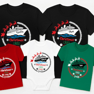 Christmas Cruise Crew 2025 Shirts, Christmas Cruising Tee, Christmas Shirt, Cruise Group Tee, Family Christmas Shirt, Bday Cruise, Xmas Gift