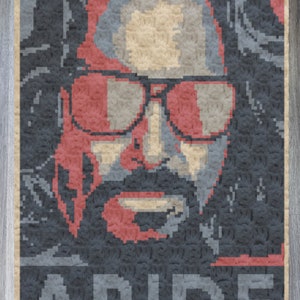 Dude Abides Crochet **Pattern ONLY** C2C Lebowski, Tapestry, Graphgan, Blanket