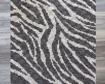 Zebra Crochet **Pattern ONLY** C2C Animal Print Afghan, Tapestry, Graphgan, Blanket