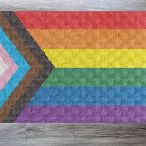Pride Crochet **Pattern ONLY** C2C LGBTQ+ Afghan, Tapestry, Graphgan, Blanket