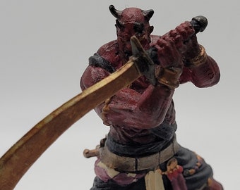 Devil / Demon / Ifrit Hand Painted Resin RPG Miniatures for Table Top Role Playing Games or Decoration. Game piece mini.