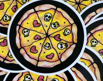Pizza Time 3" Vinyl Sticker Foodie Kawaii Waterproof Fadeproof Water Bottle or Laptop Decoration Decal