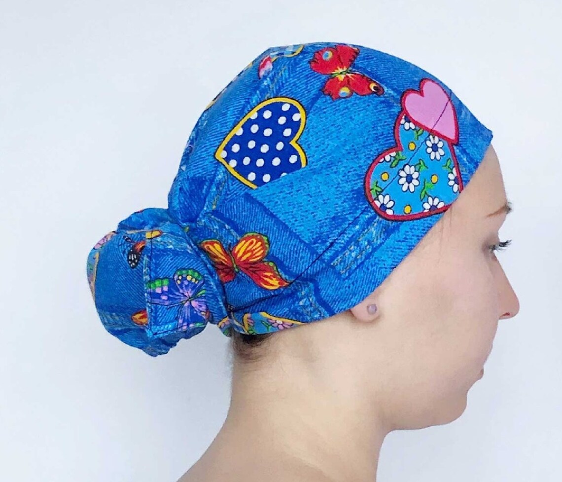 Scrub Cap Pattern Scrub Hat Sewing Pattern Scrub Cap Ponytail Etsy