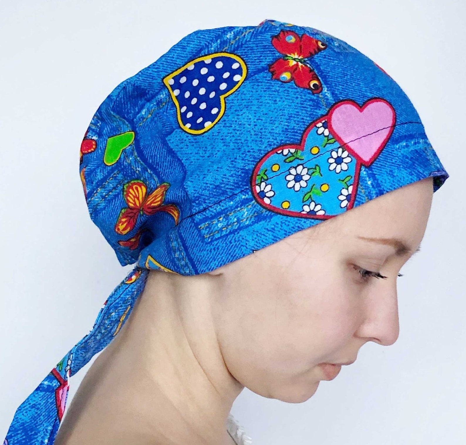 Scrub Cap Pattern Scrub Hat Sewing Pattern Scrub Cap Ponytail Etsy