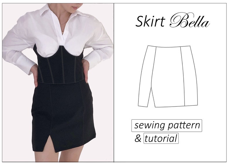 mini skirt with slit pattern