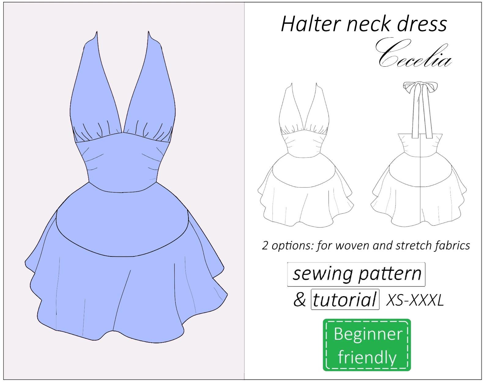 prom dress halter high neck Turquoise main image 1