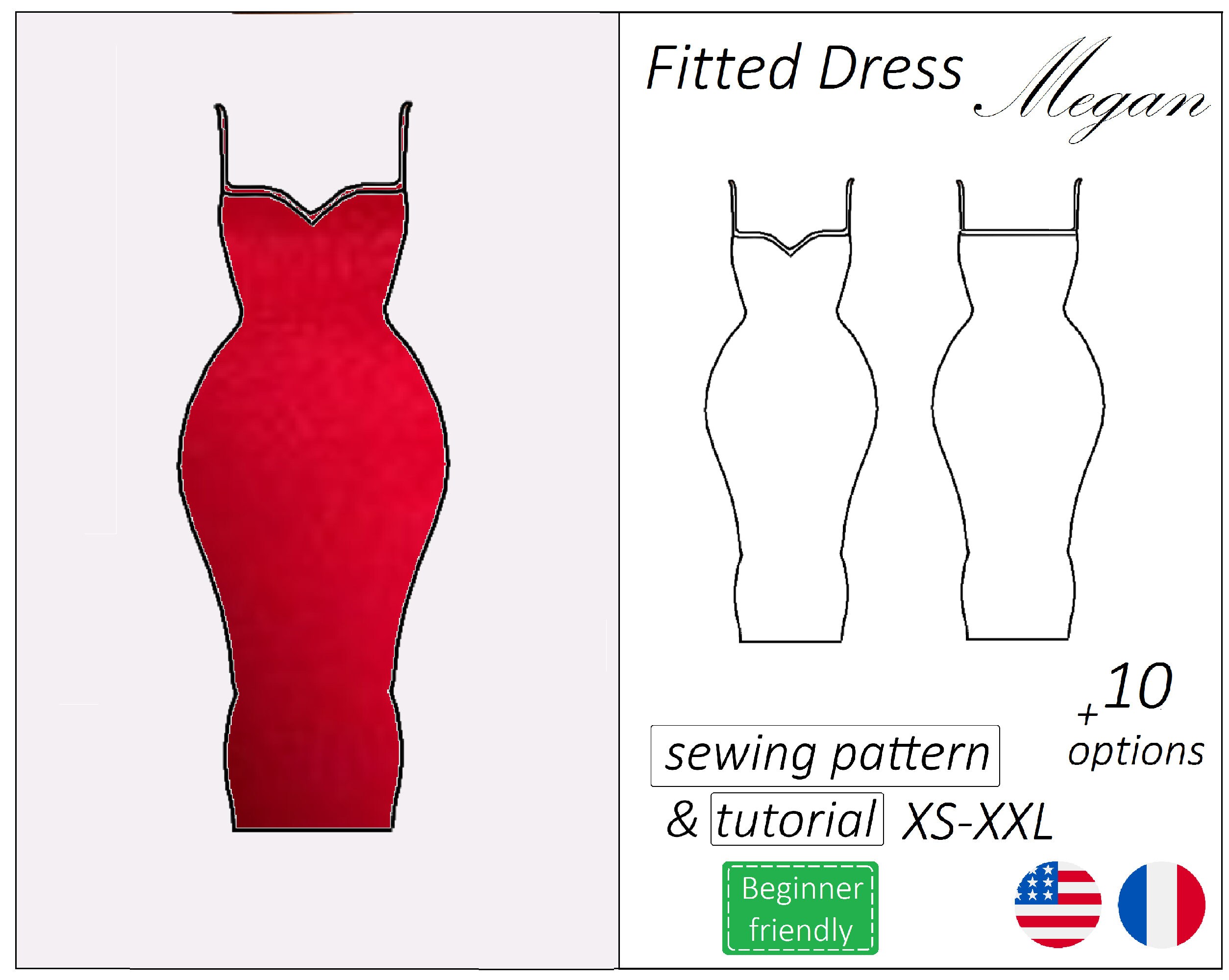 Bodycon Dress Pattern Megan, Sweetheart Neckline Dress Sewing