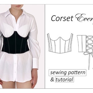 Set of 4 Corset Patterns, Corset Top Pattern, Corset Belt Pattern PDF ...