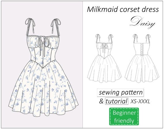 white christmas dresses Lace Cottagecore Milkmaid Strap Corset Dress main image 0