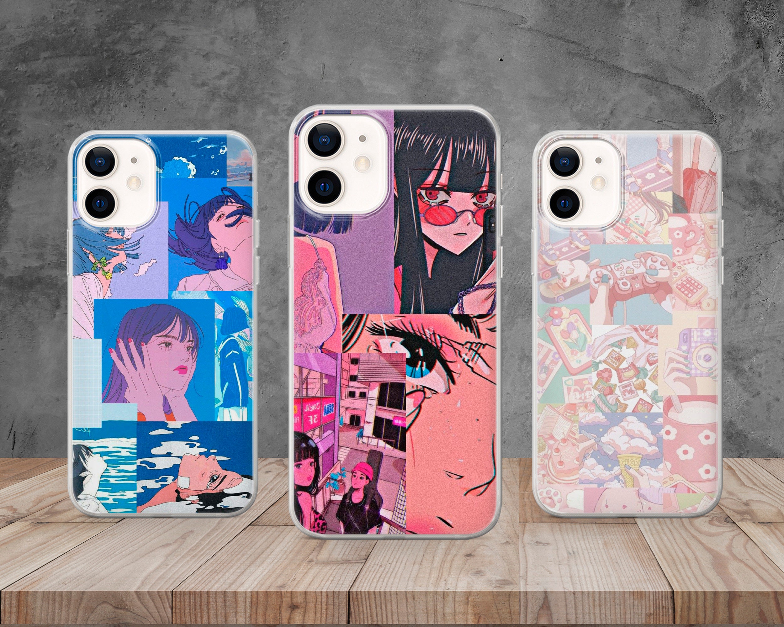 Senpai Vaporwave Aesthetic Anime Girl iPhone 12 Case by The Perfect  Presents  Pixels
