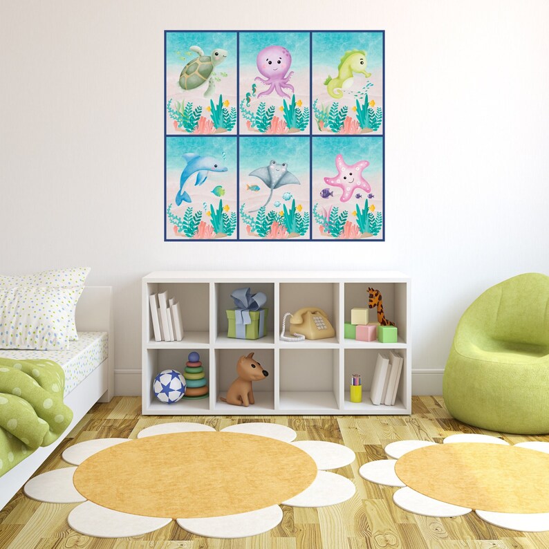 Printable Under the Sea Ocean Theme Nursery Prints Digital Etsy