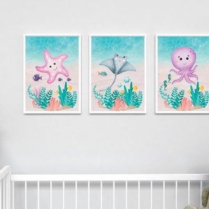 Printable Under the Sea Ocean Theme Nursery Prints Digital - Etsy