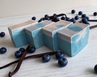Blueberry and Vanilla Goats Milk Soap with Shea Butter