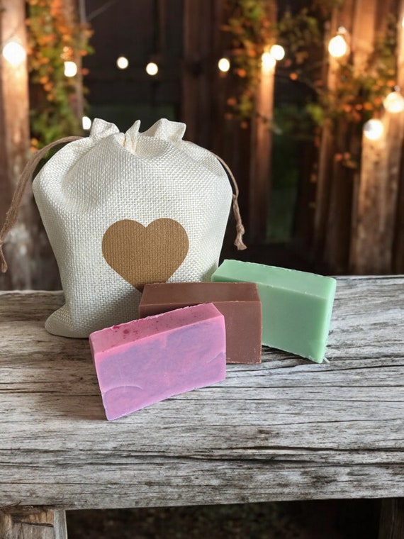 Autumn Goats Milk Soap Gift Set: Handmade Shea Butter Soaps in Hessian Bag
