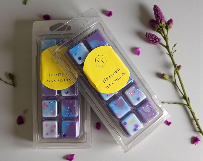 Heather Wax Melt, Coconut & Rapeseed Wax Bar, Vegan Home Fragrance