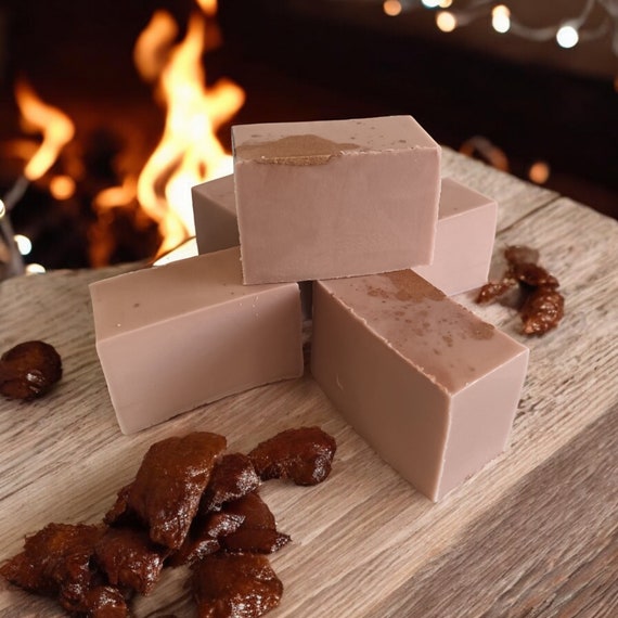 Treacle Toffee Goats Milk Soap Handmade With Shea Butter, Handcrafted Autumnal Caramel Soap