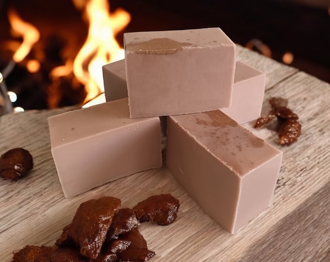 Treacle Toffee Goats Milk Soap Handmade With Shea Butter, Handcrafted Autumnal Caramel Soap