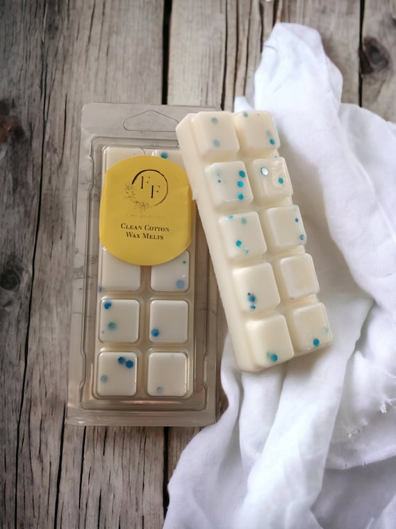 Clean Cotton Wax Melt Snap Bar: Coconut Rapeseed Wax, Fresh Linen Scent