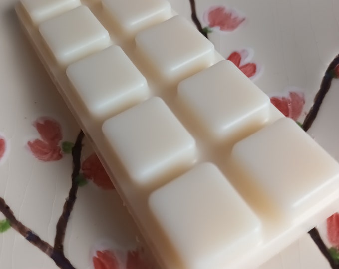 Vanilla Wax Melt Snap Bar Hand Poured with Soy Wax, Vegan Home Gift
