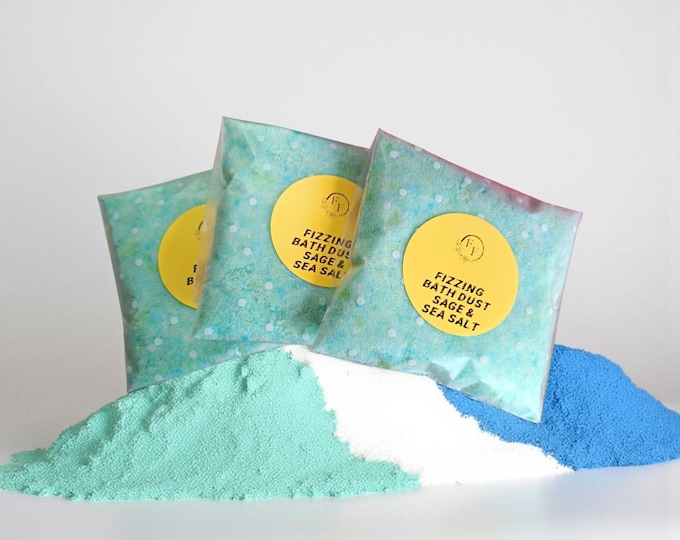 Bath Dust Sage and Sea Salt Fizzing Bath Powder