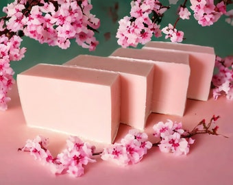 Cherry Blossom Goats Milk Soap, Floral Scented Handmade Soap