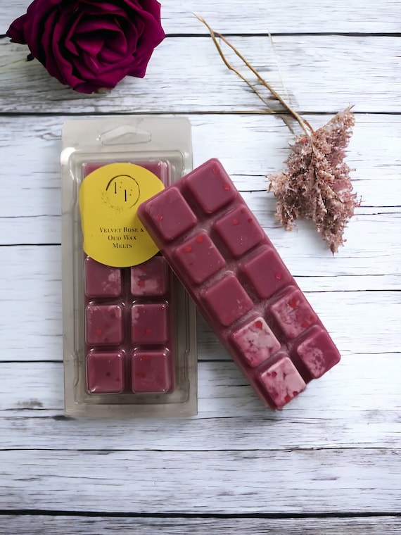 Velvet Rose & Oud Wax Melt Snap Bar: Hand Poured, Vegan