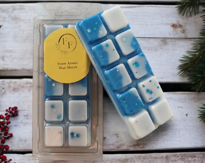 Snow Angel Wax Melt Snap Bar: Hand Poured Coconut Rapeseed Wax, Bubblegum Scent