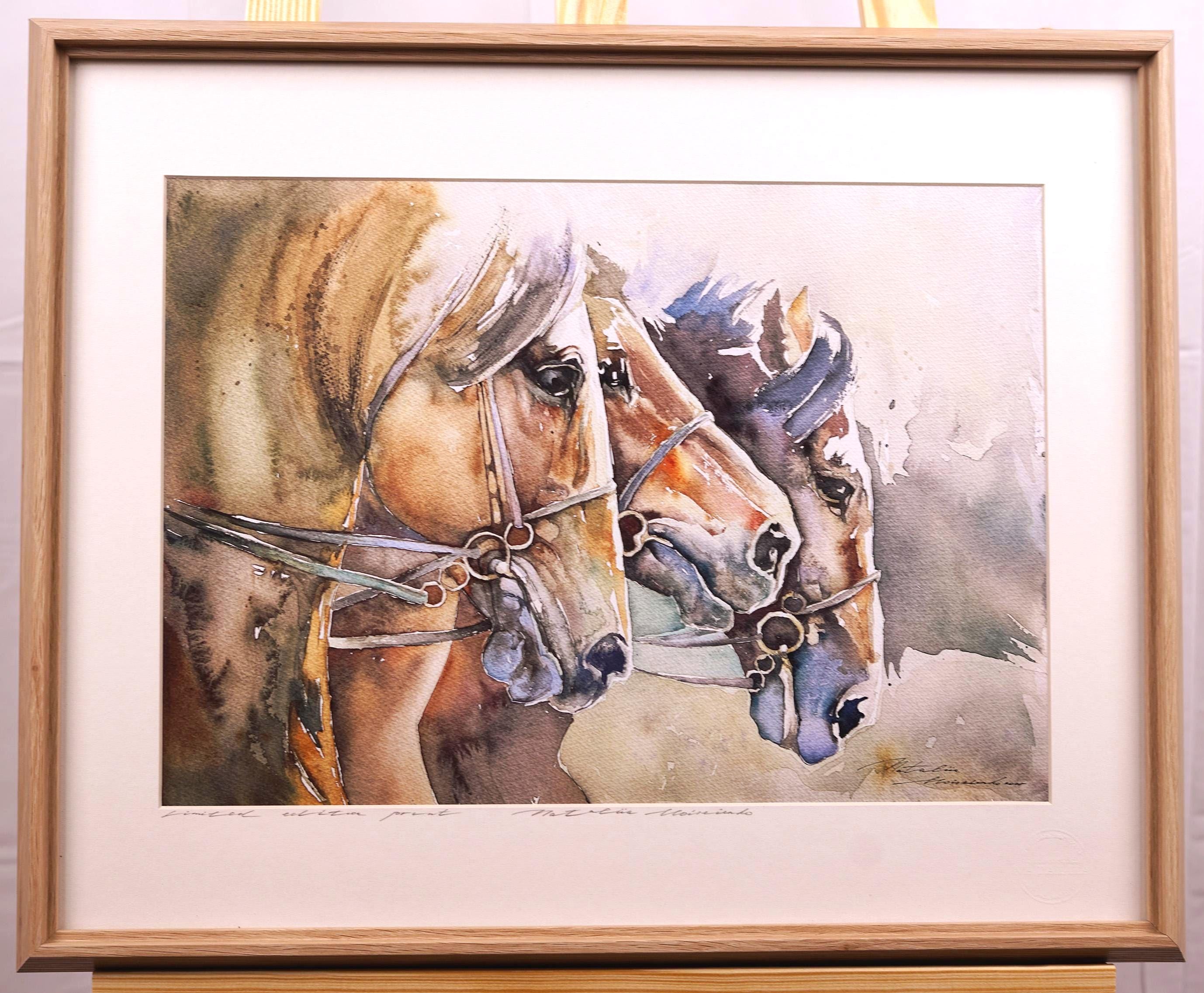 額装済み 競馬 アートプリント 絵画 競馬。額入り限定版プリント - Etsy 日本