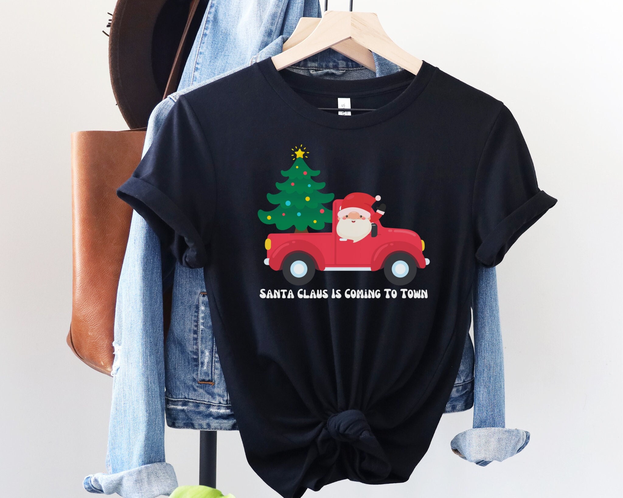 Discover Santa Claus Is Coming To Town Shirt, Santa Claus Is Coming, Secret Santa Shirt