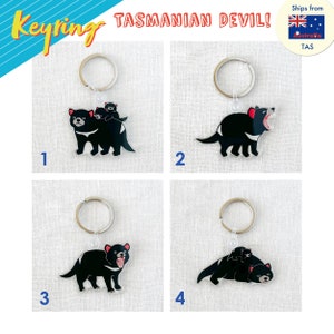 Tasmanian Devil Acrylic keyring -Tassie devil-【Shipping from AUS】