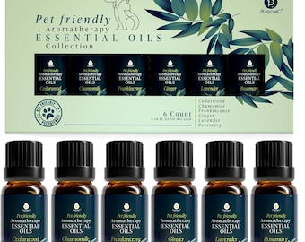 Pet Friendly Essential Oils Collection, 6 Count, Natural Relaxation (Dogs Cats)