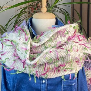Crochet Scarf, Handmade Unisex Long Scarf, Hand-knitted Unique Scarf, Knit wool scarf, Winter Scarf, Warm Scarf, Gift for her, mom gift