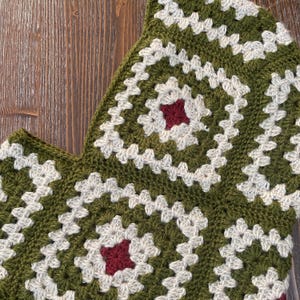 Handmade Granny Square Crochet Balaclava: Wool Knit Ski Mask