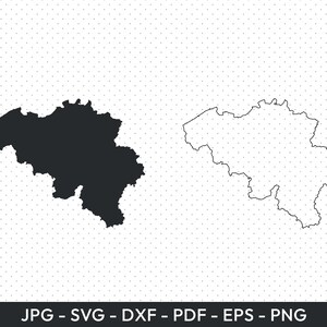 Belgium Map Svg Png Pdf Dxf Eps Belgium Print Belgium - Etsy