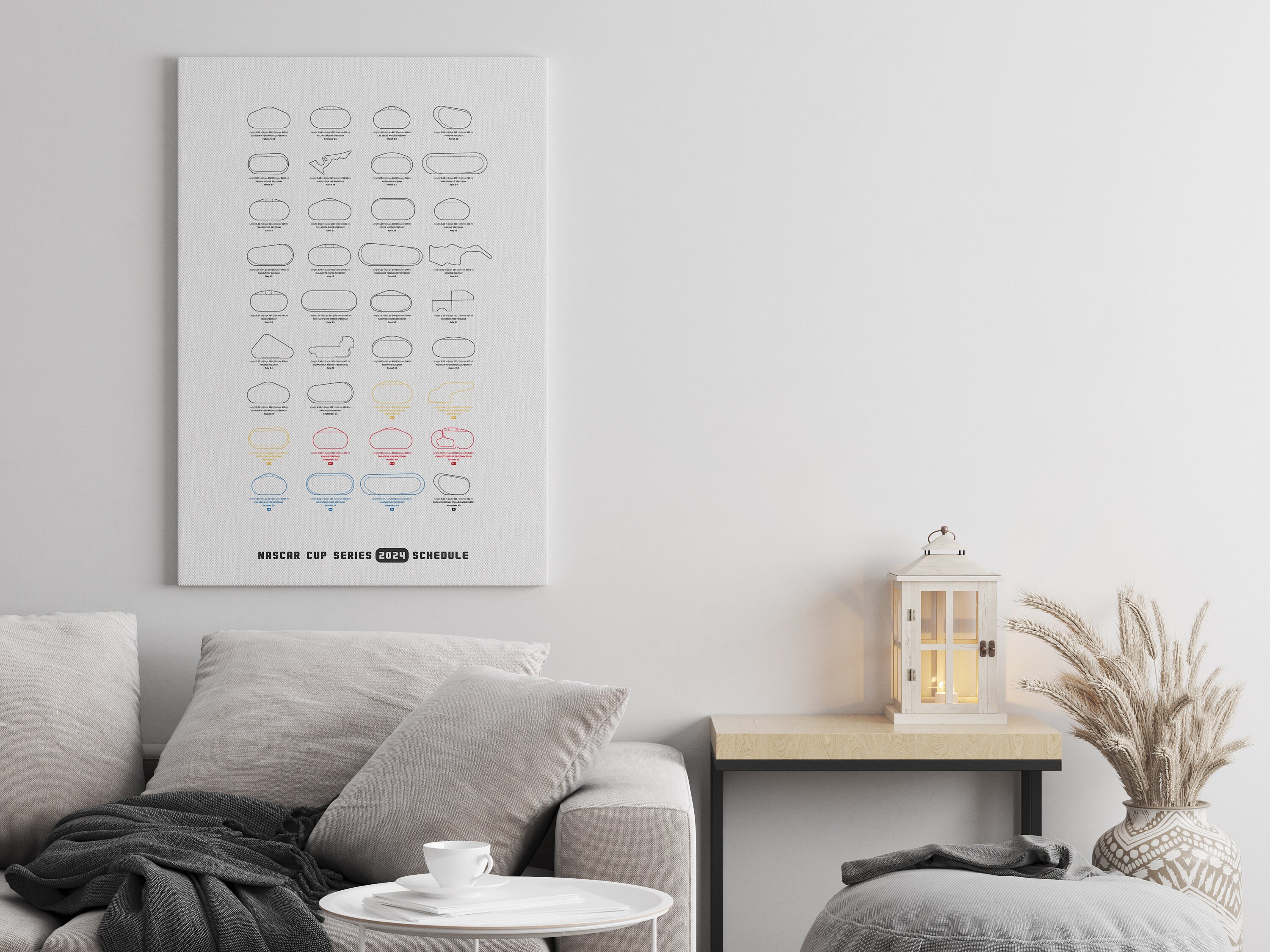 Nascar 2024 Calendar Nascar 2024 Schedule Racing Calendar Racing Poster