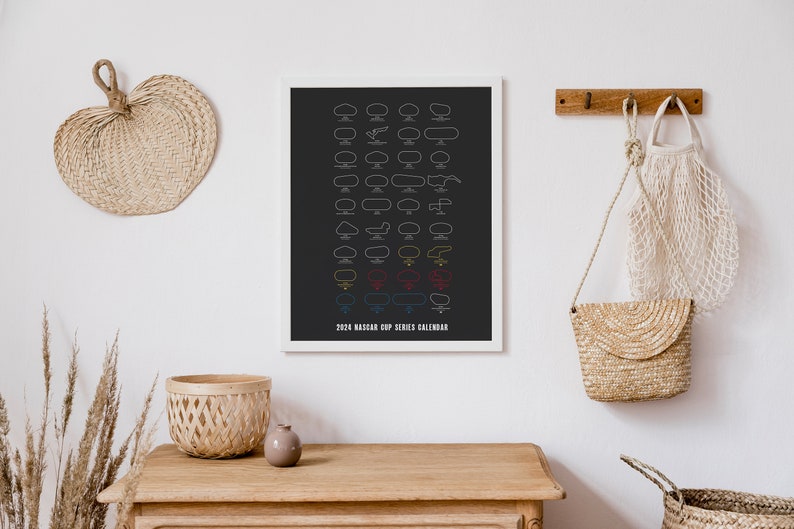 Nascar 2024 Calendar Nascar 2024 Schedule Racing Calendar Racing Poster