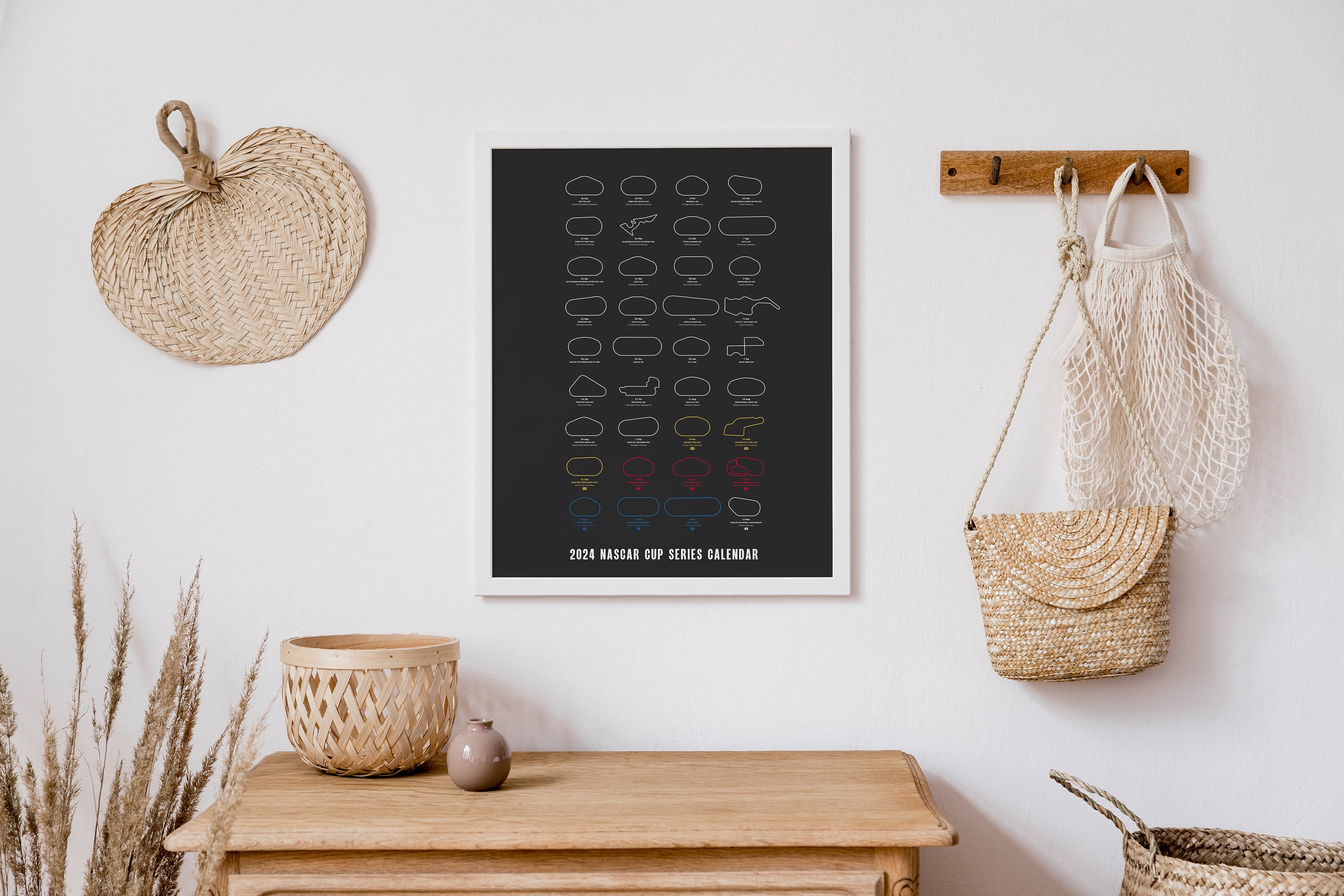 Nascar 2024 Calendar Nascar 2024 Schedule Racing Calendar Racing Poster