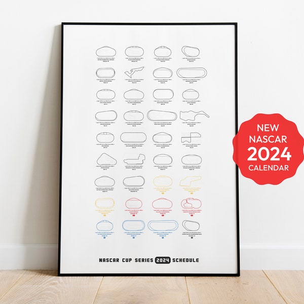 Printable 2024 Nascar Schedule Etsy