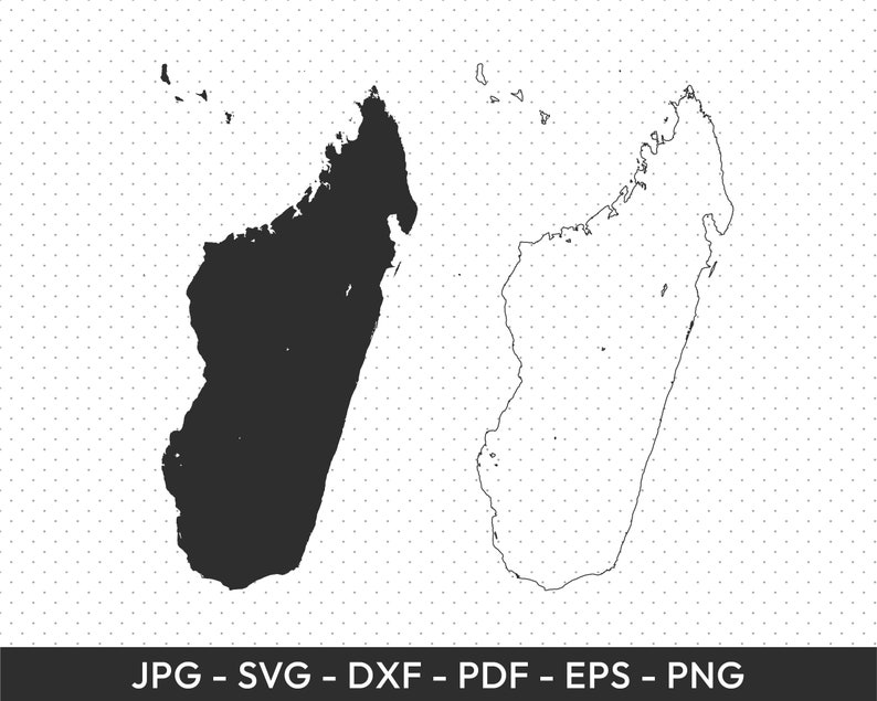 Madagascar Map Svg Png Pdf Dxf Eps Madagascar Print Madagascar Vector ...