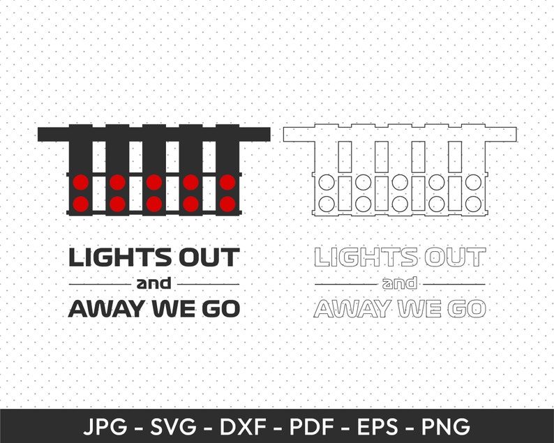 F1 Racing Lights Svg Png Pdf Dxf Eps Formula Lights Out Etsy
