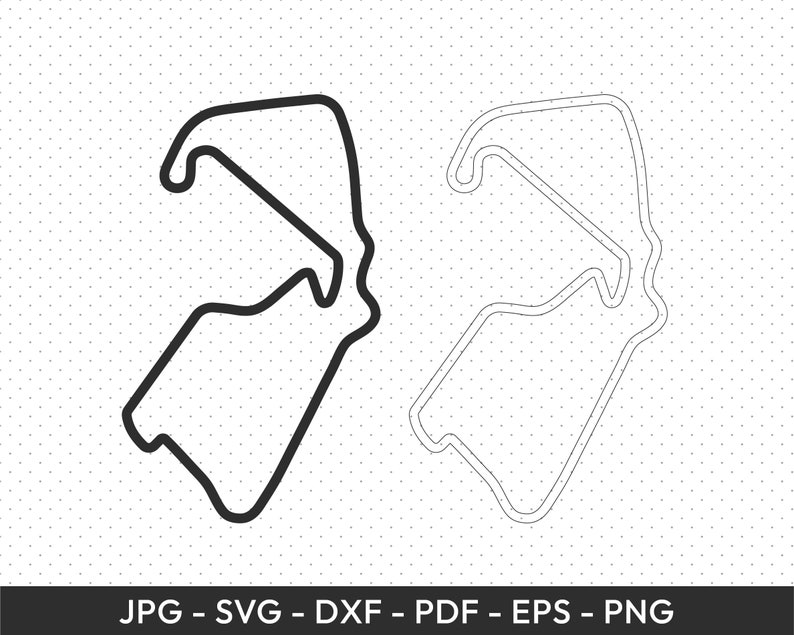 Formula Silverstone Circuit Svg Png Pdf Dxf Eps Formula Etsy UK