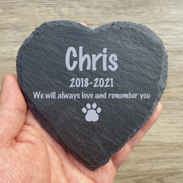 Custom Pet Memorial Stone, Personalized Engrave Dog Cat Memorial Plaque, Engraved Rock with Pets Personalized Message, Pet Loss Gift