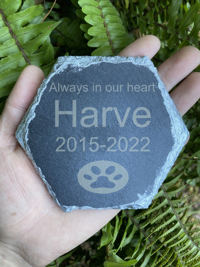 Custom Pet Memorial Stone, Pet Loss Gift, Personalized Engrave Dog Cat