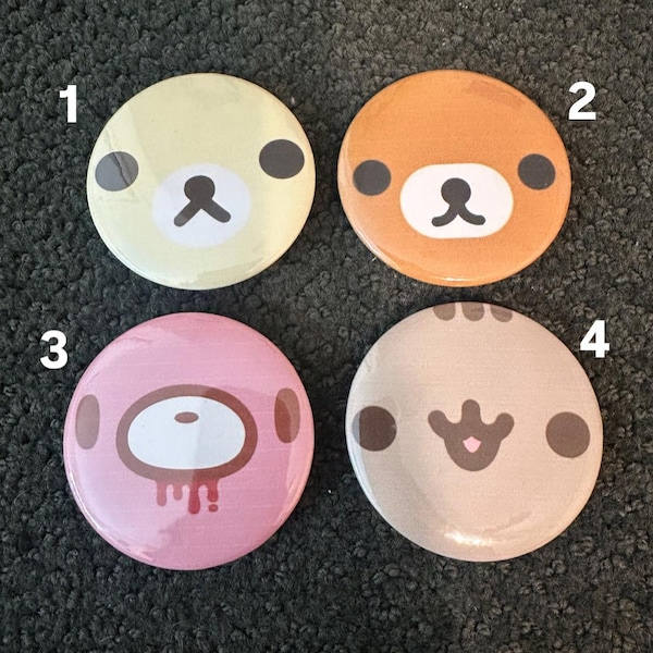 Cute kawaii button pins
