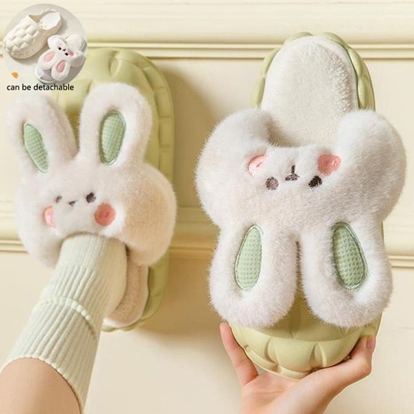 Rabbit Slippers - Etsy