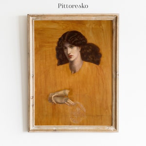 Stampa Dante Gabriel Rossetti La Donna della Finestra, Dipinto Preraffaellita Stampabile, Poster Donna Arte Vittoriana, DOWNLOAD