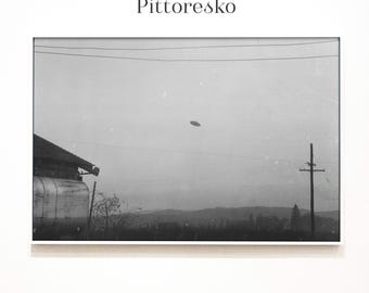 Digital Poster - McMinnville UFO Sighting Photograph, Vintage Flying Saucer Print, Printable UAP Wall Art, Disclosure Art, Alien Gift Decor