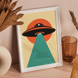 Cool ufology wall art for men and boys.